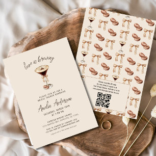 Invitación El amor está preparando la ducha de novia Espresso