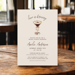 Invitación El amor está preparando la ducha de novia Espresso