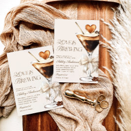 Invitación El amor está preparando la ducha de novia Espresso