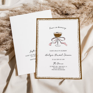Invitación El amor está preparando la ducha de novia Espresso