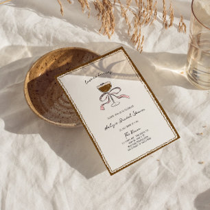Invitación El amor está preparando la ducha de novia Espresso