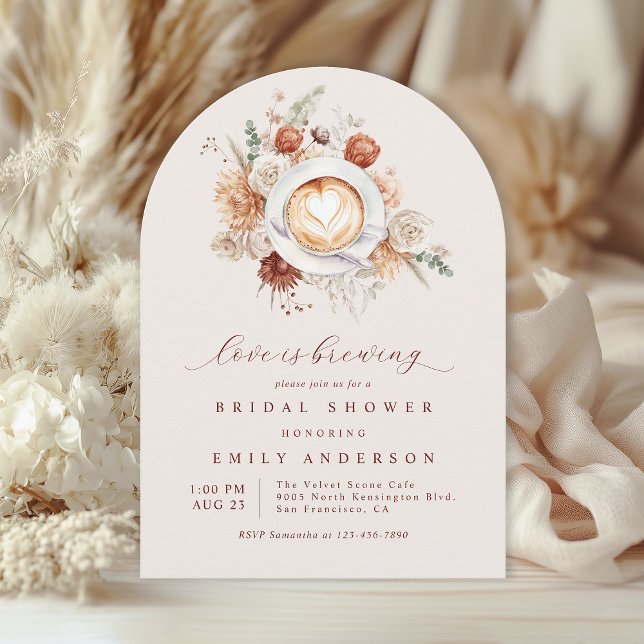 Invitación El amor está preparando la ducha de novia floral r (Subido por el creador)