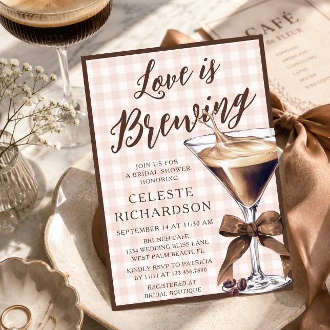 Invitación El Amor Está Preparando Tazón De Espresso Martini  (Subido por el creador)