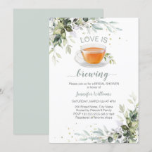 El amor está preparando té Fiesta ducha de novia