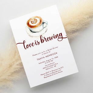 Invitación El amor está preparando terracota, ducha de novia 