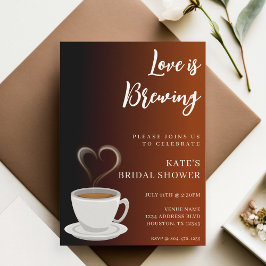 Invitación El amor está preparando terracota y ducha de novia