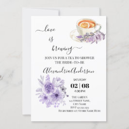 Invitación El Amor Está Preparando Una Ducha De Novias Orquíd