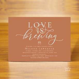 Invitación El amor está preparándose Elegante Té de Regalo pa