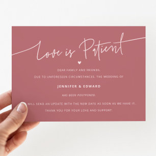 Invitación El amor minimalista es Boda paciente actualización