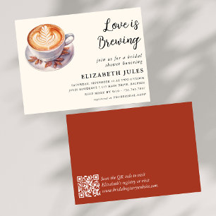 Invitación El Amor Mínimo Es Preparar Café Ducha De Novias