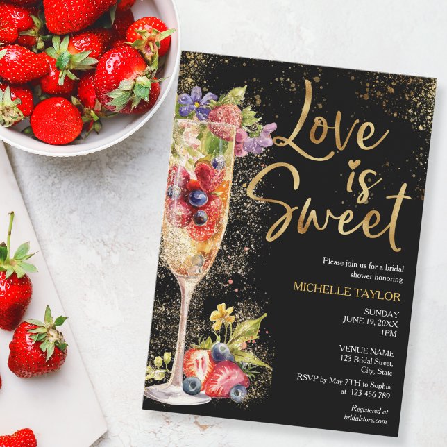 Invitación El amor moderno es dulce verano Champagne Cocktail (Subido por el creador)