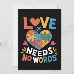 Invitación El amor no necesita palabras concientización sobre