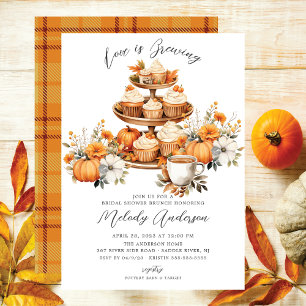 Invitación El Amor Otoño Está Preparando Brunch Bridal