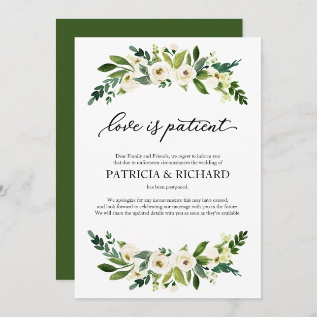 Invitación El amor por la vegetación es la postergación del p (Anverso / Reverso)