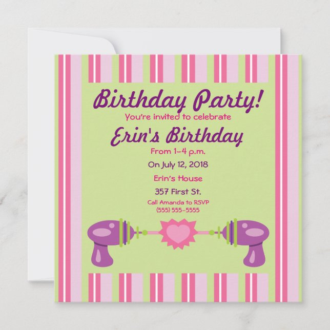 Invitación El amor retro raygun (Anverso)