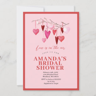 Invitación El amor rosa está en el aire Valentine Bridal Show