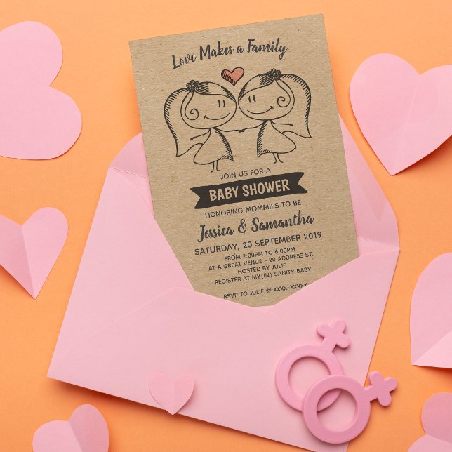 Invitación El amor rústico hace Baby Shower familiar de una l ( Set the right mood for your baby shower celebration with this rustic baby shower invitation.)