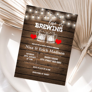 Invitación El amor se está cocinando la ducha de novia