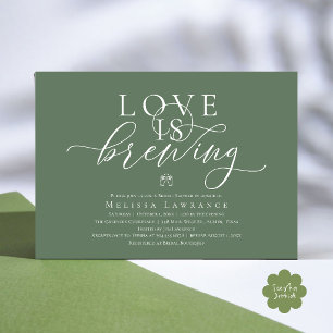 Invitación El Amor se está Elaborando Escritura Elegante para