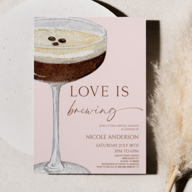 Invitación El amor se está fabricando Expresso Martini Ducha  (Subido por el creador)