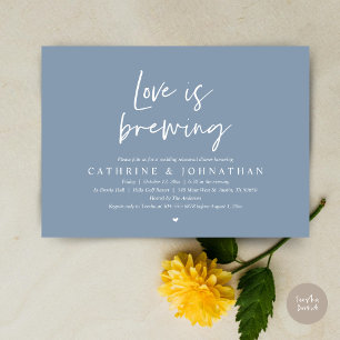 Invitación El amor se está gestando, Boda ensayo Cena Invitat