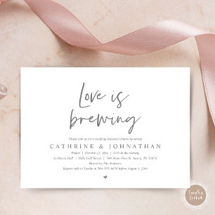Invitación El amor se está gestando, Boda ensayo Cena Invitat