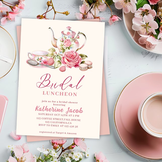 Invitación El amor se está gestando novia Luncheon rosa Brida (Subido por el creador)