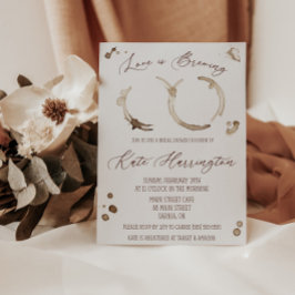 Invitación El amor se está preparando, el café, las manchas, 