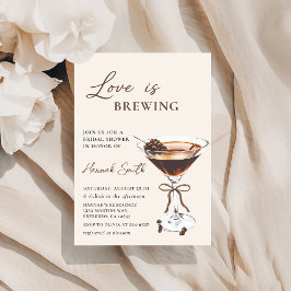 Invitación El amor se está preparando Espresso Martini Bridal