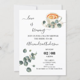 Invitación El amor se está preparando la ducha de novia, la v