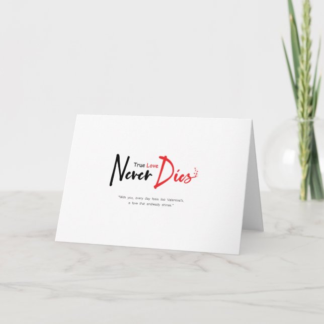 Invitación El amor verdadero nunca muere (Anverso)