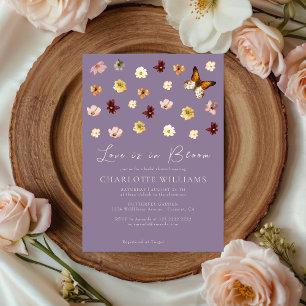 Invitación El amor violento en flor salvaje en una ducha de n