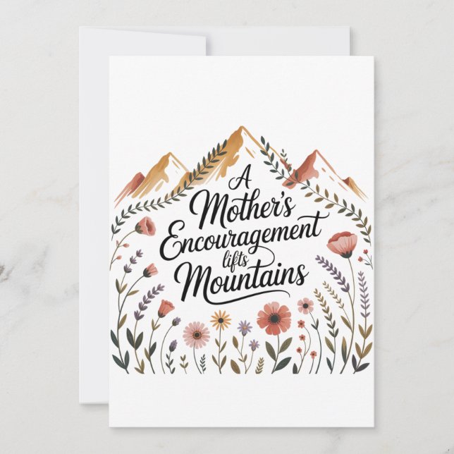 Invitación El ánimo de una madre levanta montañas (Anverso)