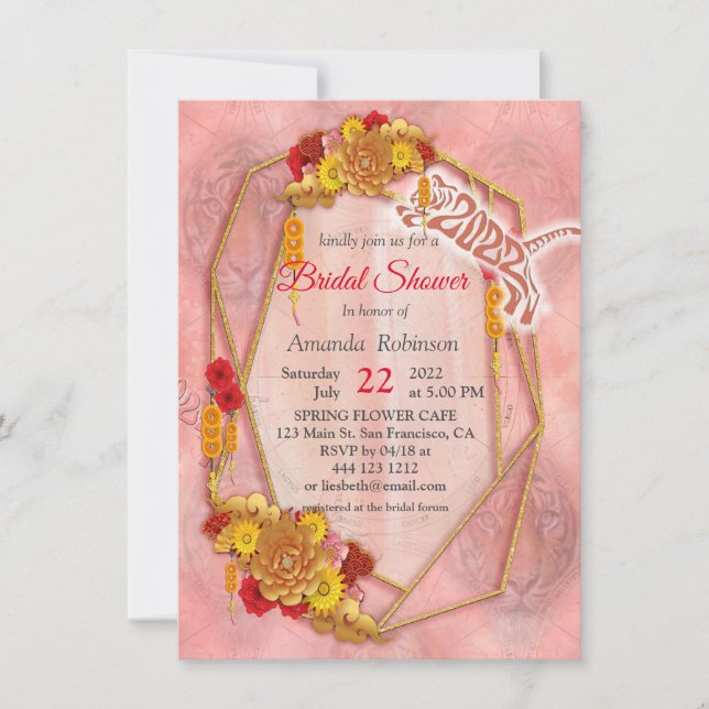 Invitación El año del tigre (Anverso)