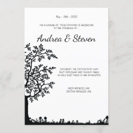 Invitación El árbol de la boda de la vida invita. Ramas de