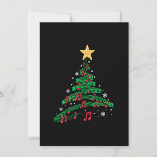 Invitación El árbol de navidad Notas musicales Canción Funny