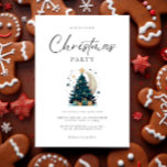 Invitación El árbol de Navidad Stars The Moon<br><div class="desc">El árbol de Navidad agita la invitación a la luna</div>