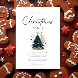 Invitación El árbol de Navidad Stars The Moon