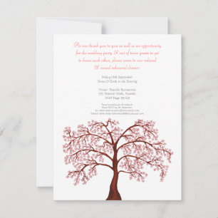 Invitación El árbol de Sakura de la flor de cerezo de la cena