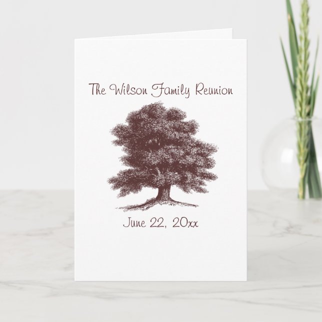 Invitación El árbol familiar (Anverso)