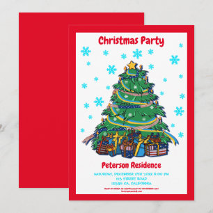 Invitación El árbol navideño estadounidense ucraniano se pers