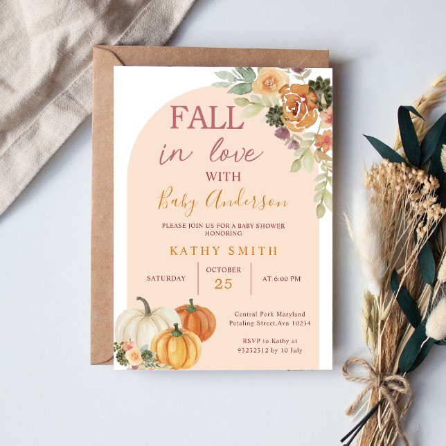Invitación El Arco del Boho se enamoró de la floral rústica d (Subido por el creador)