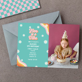 Invitación El arco iris FIVE retro es un árbol vibra quinto c