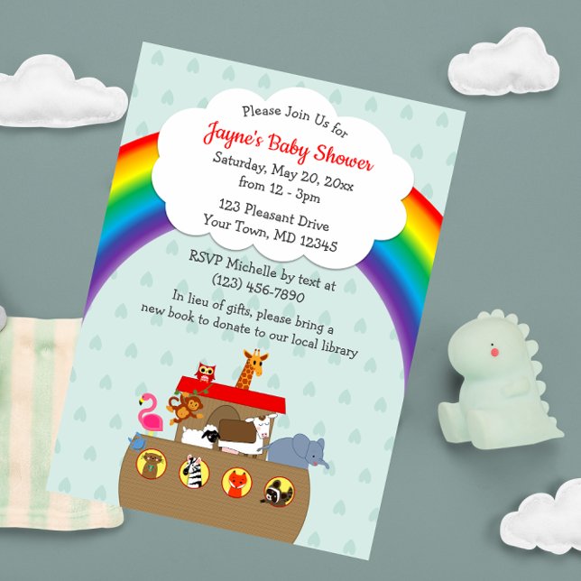 Invitación El arcoiris Baby Shower de Noah (Subido por el creador)