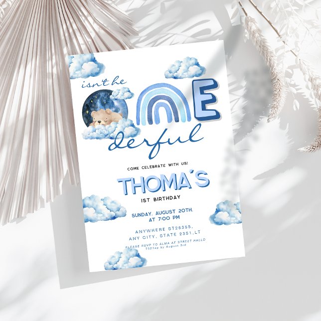 Invitación El arcoiris de oso de peluche no es maravilloso el (Subido por el creador)