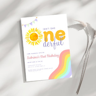 Invitación El arcoiris del sol no es un maravilloso primer cu