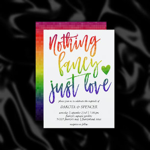Invitación El arcoiris no es nada malo solo amar   Boda Casua