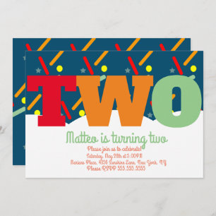 Invitación El arcoiris rompe la colorida fiesta de cumpleaños