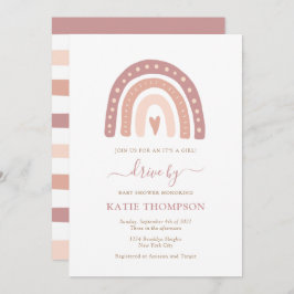 Invitación El arcoiris rosado es un impulso Chica de Baby Sho