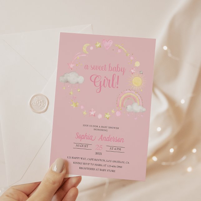 Invitación El arcoiris y las estrellas Baby Shower es un Chic (Subido por el creador)